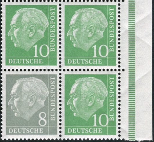 Bund ZDR S 45 ** 4er Block mit Strl. durchgehend