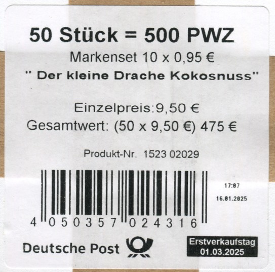 FB 149 Verpackungslabel-2, Produkt Nr. 1523 02029,  Druck GDL