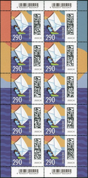 290Cent Welt der Briefe 10er Bogen, Druck Bagel Security-Print GmbH ( BSP )