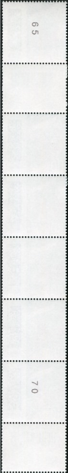 1,10€, Mi.Nr.3671 II ** 3. Auflage, 6er Streifen 2-2stellige Nr. , 2x EAN Code