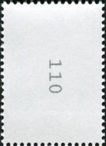 0,10€, Mi.Nr.3314 **  200er Rolle SZ2 mit 3 stelliger Nr. gerade, EAN Code A, Nr. Typ 2