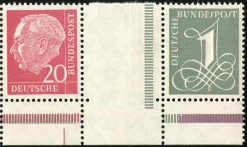 Bund ZDR WZ 16 aII YI ** Unterrand Strich unter 20