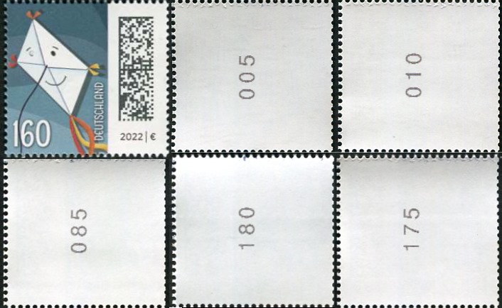 1,60€, Mi.Nr.3647 II **, Einzelmarke gerade Nr. , Druck RJE 1,60€, Mi.Nr.3647 II **, Einzelmarke gerade Nr. , Druck RJE
