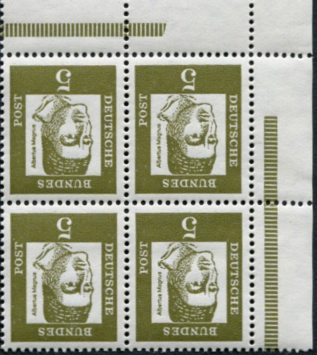 Bund ZDR ER 9.2 ** oben rechts 4er Block, aus MHB 515 135 1, Strl siehe RLV V