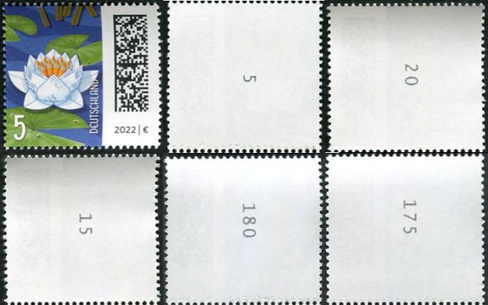 0,05€, Mi.Nr.3644 I ** Einzelmarke mit 2 stelliger Nr. gerade
