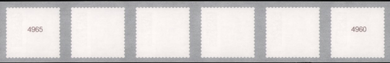 1,60€, Mi. Nr. 3654IV **, 6er Streifen 4-4 stellige Nr. , 5000er Rolle