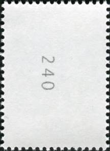 0,10€, Mi.Nr.3314 **  500er Rolle, EAN Code A, Nr. Type 2, SZ1 mit 3 stelliger Nr. gerade
