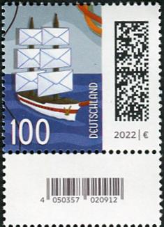 1,00€, Mi.Nr.3646 I **, SZ1 mit 1 stelliger Nr. ungerade, EAN Code
