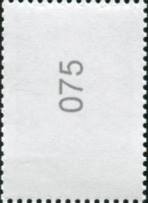 2.70€, Mi.Nr.3475II ** 200er Rolle, EAN Code C oben + unten, Nr. Typ 3, 5er Streifen mit ungerader 3stelliger Nr.
