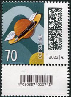 0,70€, Mi.Nr.3670 I **  200er Rolle SZ1 mit 2 stelliger Nr. gerade, EAN Code