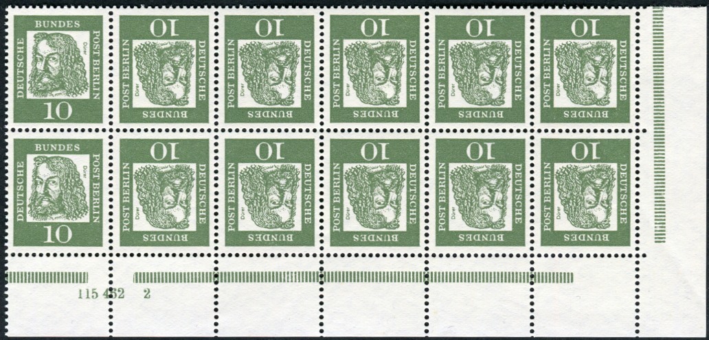 BE-H-Blatt 11B, RLV IVa **, Eck-Rand unten rechts mit HAN 115 462 2