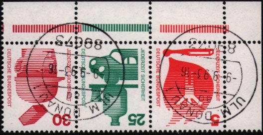 Bund ZDR ER W44.2 gestempelt, Eckrand, oben rechts