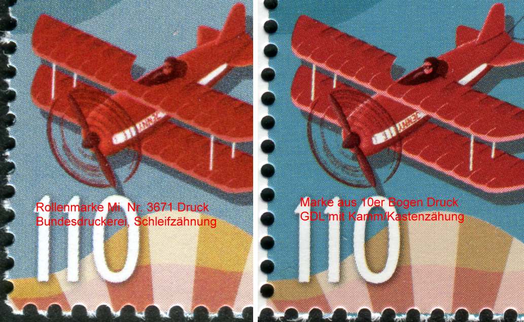 1,10€, Mi.Nr.3671 I ** 200er Rolle Einzelmarke ohne Nr.