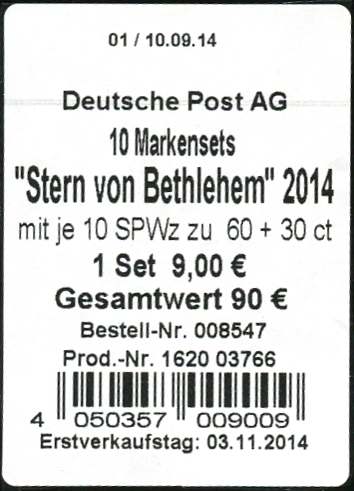 FB040 Verpackungslabel, Post