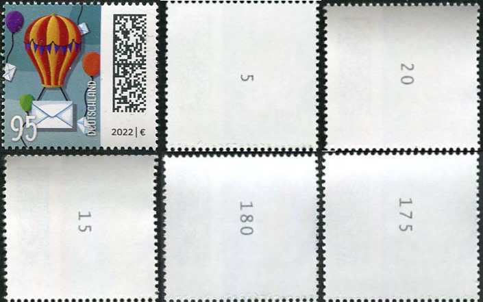 1,10€, Mi.Nr.3671 I **, Einzelmarke mit 1 stelliger Nr.