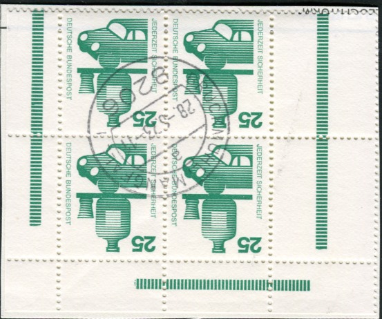 H-Blatt 20 gestempelt, ER 15.4 rechts unten aus MHB 15