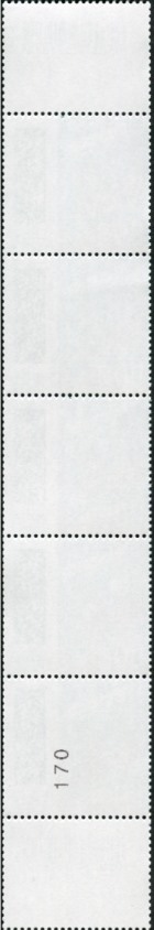 1,10€, Mi.Nr.3671 II ** 2. Auflage, 5er Streifen 2x EAN Code, 3stellig gerade Nr.