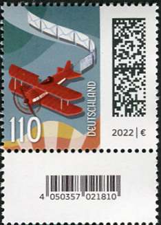 1,10€, Mi.Nr.3671 I **  200er Rolle SZ1 mit 3 stelliger Nr. gerade, EAN Code
