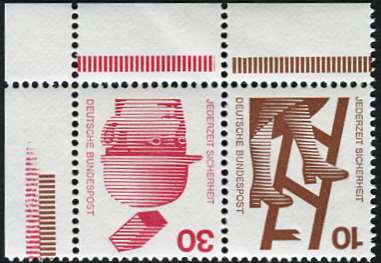 Bund ZDR ER W29.1.2 ** oben links, senkrechte Strl ohne Abstand