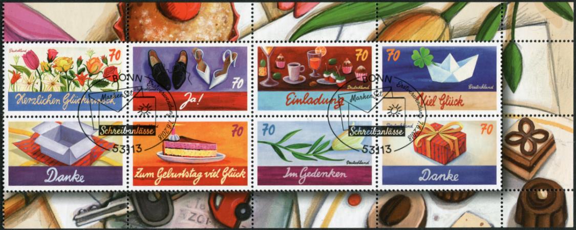 BU-HBL 53 mit Ersttagsstempel ungefaltet BU-HBL 53 mit Ersttagsstempel ungefaltet