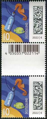0,10€, Mi.Nr.3723K **, SZ2, gerade Nr. 2 oder 3 stellig , Druck RJE, DMC Code kopfstehend