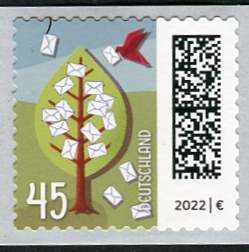 bu045_500er_BDR_DMC_37132.jpg_1 0,45€, Mi. Nr. 3713 **, 500er Rolle Einzelmarke Nr. kopfstehend,1stellig ungerade