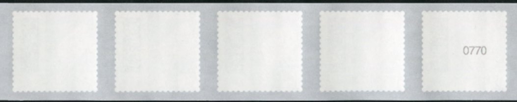 1,00€, Mi.Nr.3653 II **, 5er Streifen mit 3stelliger Nr. gerade (0)720, 5000er Rolle