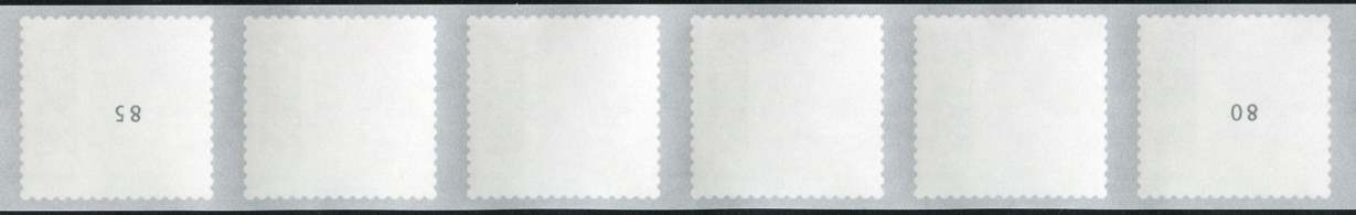 budr_6er_2stel_100_500_5000er_Rolle.jpg_1 0,45€, Mi. Nr. 3713 **, 500er Rolle 6er Streifen Nr. kopfstehend, 2-2stellig