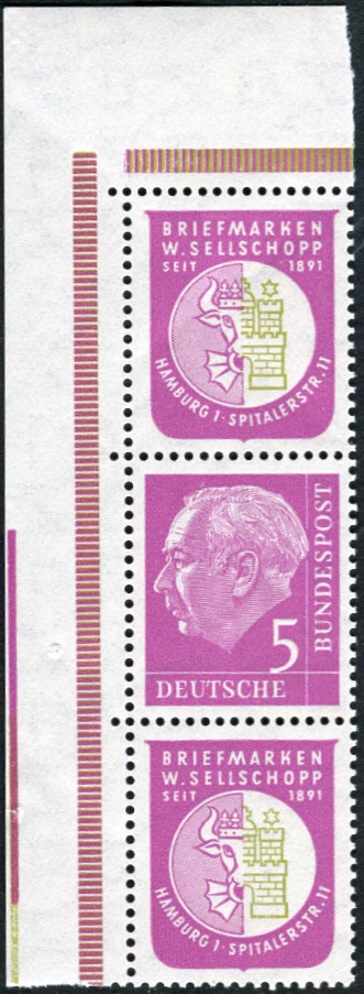 Bund ZDR ER S 42 ** Eckrand oben links