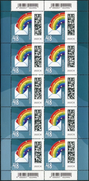 48Cent Welt der Briefe 10er Bogen, Bundesdruckerei ( BDB )