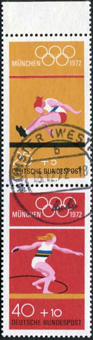 Bund ZDR S53 gestempelt, Oberrand