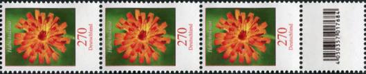 bu_3475_II_3er_ean_oben.jpg_1 2.70€, Mi.Nr.3475II ** 200er Rolle, EAN Code C, Nr. Typ 3, 3er Streifen mit gerader 3stelliger Nr.