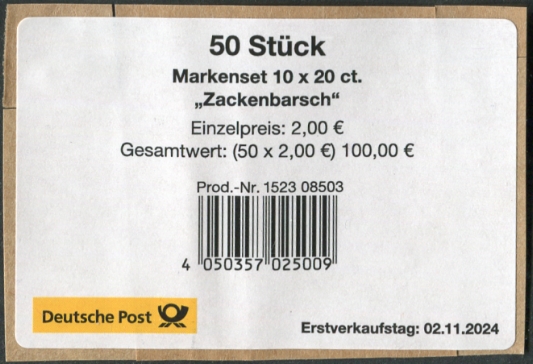 FB 139 Label, Produkt Nr. 1523 08503  Druck  Bagel