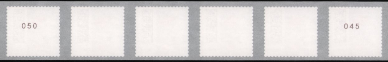 1,00€, Mi.Nr.3653 II **, 6er Streifen mit 2-2stelliger Nr., 500er Rolle