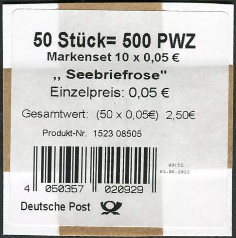 FB 113 IV Verpackungslabel, Druck GDL-Leipzig, falsch