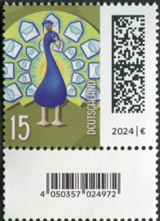 0,15€, Mi.Nr.3843 ** ,SZ1 mit 1 stelliger Nr. ungerade, EAN Code