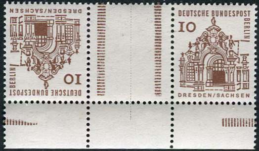 be04_kz2b_4_UR.jpg Berlin Zdr KZ 2b.4 ** Unterrand dgz, beide Strl leicht verkürzt