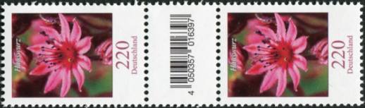 bu220_3413_sz2b_100er_rolle.jpg_1 2,20€, Mi.Nr.3414 ** 100er Rolle SZ2 mit 1 stelliger ungerader Nr. Typ 2, EAN Code B