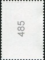 0,80€, Mi.Nr.3469II ** 500er Rolle, EAN Code C, Nr. Typ 3, 3er Streifen mit ungerader 3stelliger Nr.