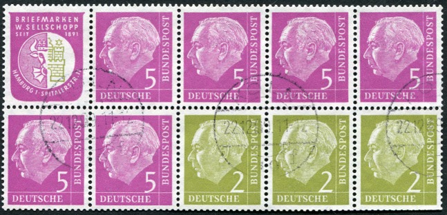 H-Blatt 6 gestempelt ohne Rand