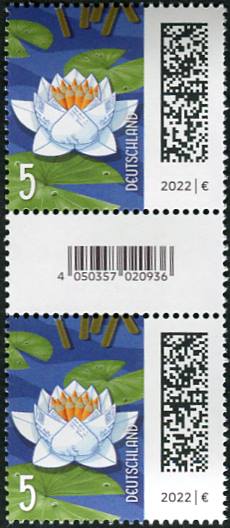 0,05€, Mi.Nr.3644 I **  200er Rolle SZ2 mit 2 stelliger Nr. gerade, EAN Code