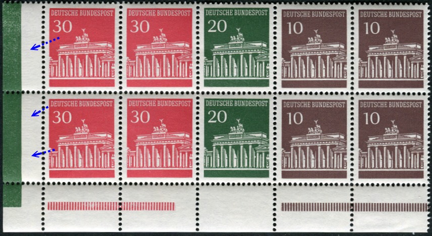H-Blatt 17** RLV IV, 9mm,  Blinddruck + grüne Balkenleiste, ER unten links aus MHB