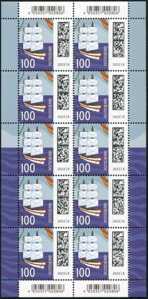 100_bu_3646_bo_kompl.jpg 100Cent Welt der Briefe 10er Bogen, Druck Bagel Security-Print GmbH ( BSP )