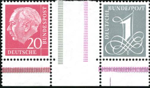 Bund ZDR WZ 16 aI X ** Unterrand mit Strich unter 1