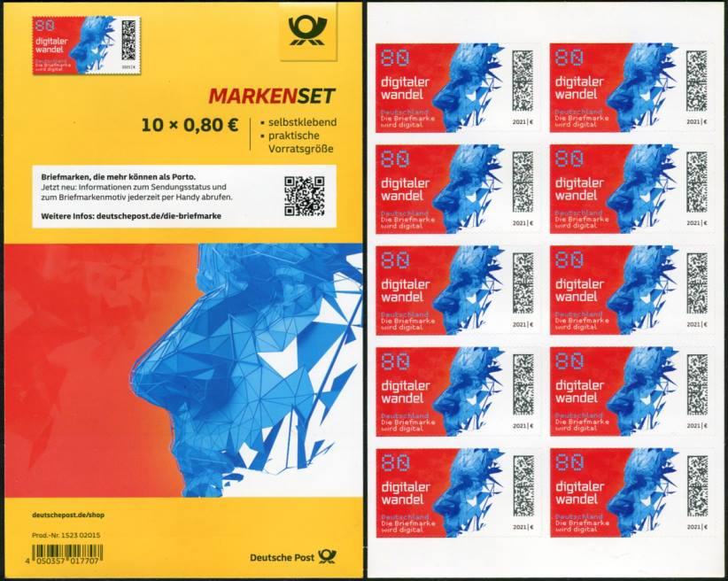 bu_fb104_kompl.jpg_1 FB 104 ** mit DMC Code, Typ A, Druck Bundesdruckerei