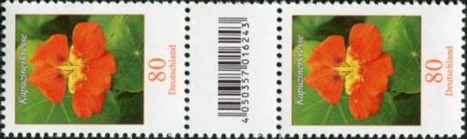 0,80€, Mi.Nr.3469 **  500er Rolle SZ2 mit 1 stelliger Nr. ungerade, EAN Code A