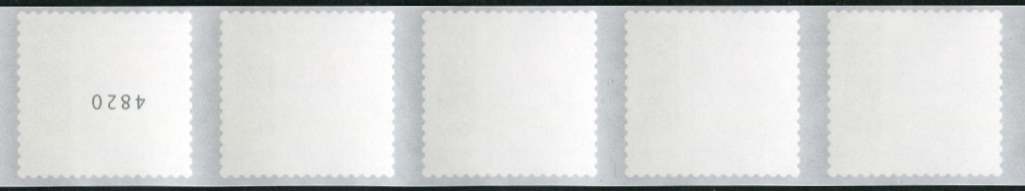 budr_5er_4stel_gerade_5000er_Rolle3.jpg_1 0,38€, Mi. Nr. 3742 **, 5000er Rolle 5er Streifen Nr. kopfstehend, 4stellig gerade