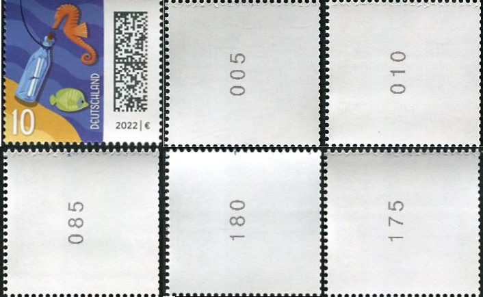 0,10€, Mi.Nr.3723 ** Einzelmarke Nr. 005,
