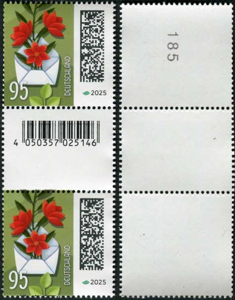 0,95€, Mi.Nr.3898 **  SZ2 mit 3 stelliger Nr. ungerade, EAN Code
