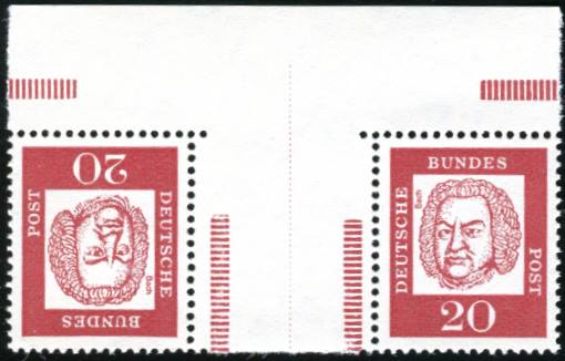 Bund ZDR KZ 3.3 **  Oberrand, beide Strl stark verkürzt, endet oberhalb vom U von Deutsche
